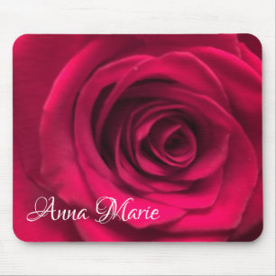 Rotes Rosen-Blumen-Mauspad Mousepad