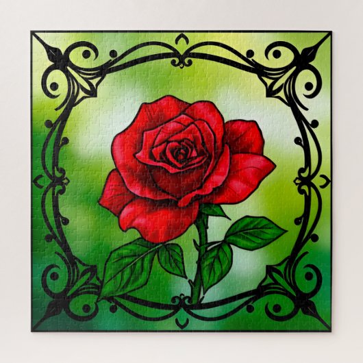 🌹 Rotes Rosen-Geschenk für Blumenliebhaber Puzzle (Vertikal)