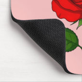 Rotes Rosen-Mauspad Mousepad (Ecke)
