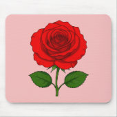 Rotes Rosen-Mauspad Mousepad (Vorne)