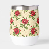 Rotes Rosen-Vintage-Muster (Links)