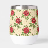 Rotes Rosen-Vintage-Muster (Rückseite)
