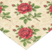 Rotes Rosen-Vintage-Muster Tischdecke (Schrägansicht)