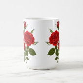Rotes Rosenbouquet Kaffeetasse (Mittel)