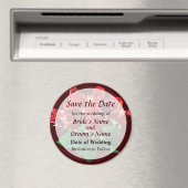 Rotes Rosenbouquet Save the Date Magnet (In Situ (Geschirrspüler))
