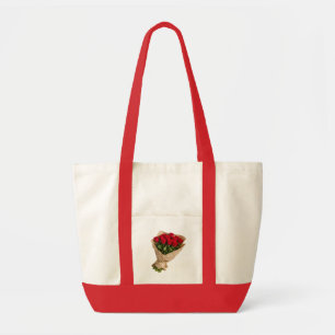 "Rotes Rosenbouquet-Tasche Romantischer roter Gr Tragetasche