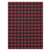 Rotes Rosenherz auf Schwarz Tischdecke (Vorderseite)