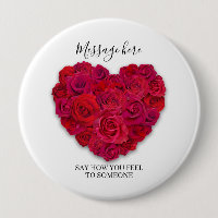 Rotes Rosenherz Romantisches Florales Benutzerdefi