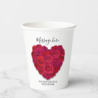 Rotes Rosenherz Romantisches Florales Maßgeschneid