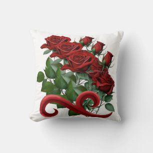 Rotes Rosenkissen Kissen