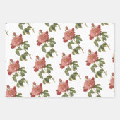 Rotes Rosenmuster Geschenkpapier Set (Vorderseite 3)