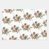 Rotes Rosenmuster Geschenkpapier Set (Vorderseite 2)