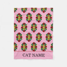 Rotes Rosenmuster Kanalboot Katze
