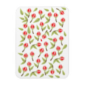 Rotes Rosenmuster Magnet (Vertikal)