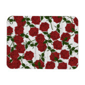 Rotes Rosenmuster Magnet (Horizontal)