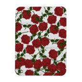 Rotes Rosenmuster Magnet (Vertikal)