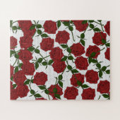 Rotes Rosenmuster Puzzle (Horizontal)