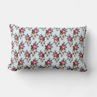 Rotes Rosenmuster Vintage Land Lendenkissen