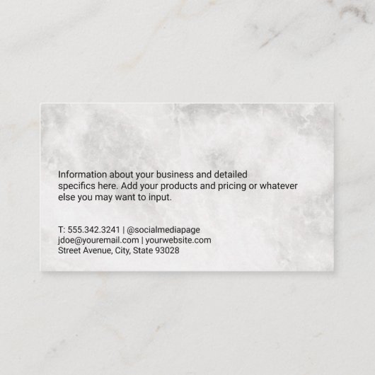 Rotes Rot-Real-Anwesen-Logo | Marmor Visitenkarte (Rückseite)