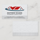 Rotes Rot-Top-Zuhause-Logo Visitenkarte (Vorne/Hinten)