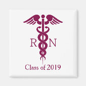 Rotes Rotes Caduceus Krankenzeichen Magnet (Vorne)