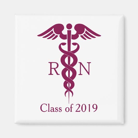 Rotes Rotes Caduceus Krankenzeichen Magnet (Vorne)