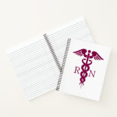 Rotes Rotes Caduceus Krankenzeichen Notizblock (Innenseite)