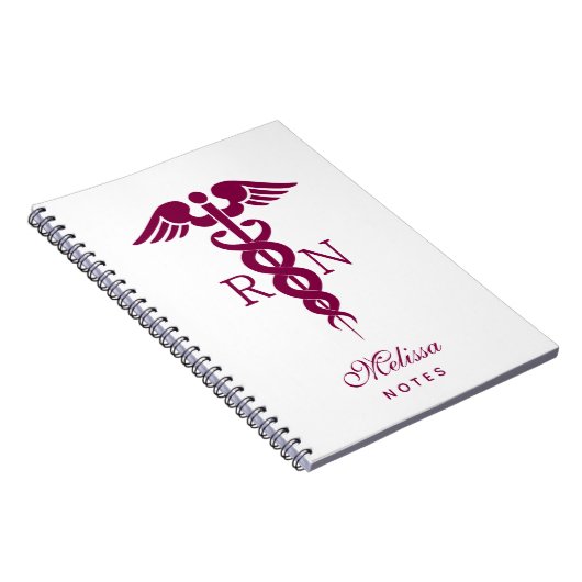 Rotes Rotes Caduceus Krankenzeichen Notizblock (Rechte Seite)