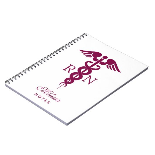 Rotes Rotes Caduceus Krankenzeichen Notizblock (Linke Seite)