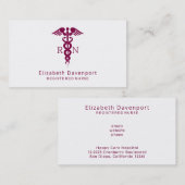 Rotes Rotes Caduceus Krankenzeichen Visitenkarte (Vorne/Hinten)