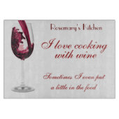 Rotes Rotwein-Schneidebrett Schneidebrett (Vorderseite)