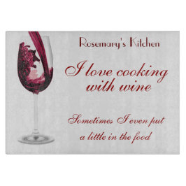 Rotes Rotwein-Schneidebrett Schneidebrett