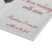 Rotes Rotwein-Schneidebrett Schneidebrett (Ecke)