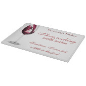 Rotes Rotwein-Schneidebrett Schneidebrett (Ecke)
