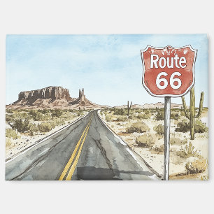 Rotes Route 66 Schild Magnet