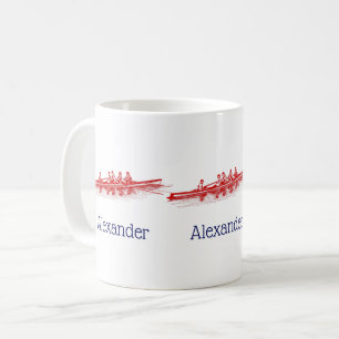 Rotes Rudern Rudermannschaft Wasser Sportarten Kaffeetasse