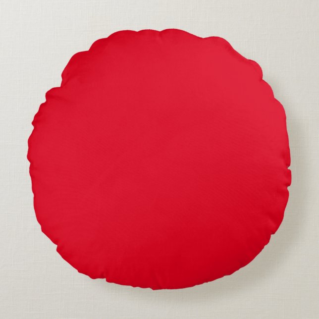 Rotes rundes Kissen (16") (Vorderseite)