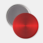 Rotes Rundmetall Magnet (Vorderseite/Rückseite)