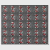 Rotes Rustikales Hochzeitspapier Geschenkpapier (Flach)