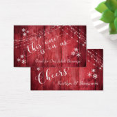 Rotes rustikales Holz, Lichter & Schneeflocken Tri (Schreibtisch)