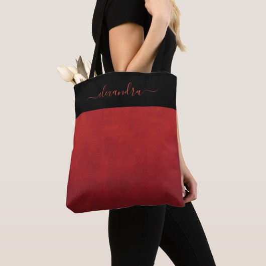 Rotes rustikales ombre personalisiert tasche (Von Nahem)