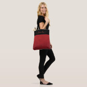 Rotes rustikales ombre personalisiert tasche (Am Model)