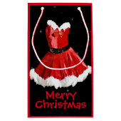 Rotes Sankt-Kleiderpersonalisierte Geschenk-Tasche Kleine Geschenktüte (Rückseite)