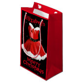 Rotes Sankt-Kleiderpersonalisierte Geschenk-Tasche Kleine Geschenktüte (Vorderseite Schrägansicht)