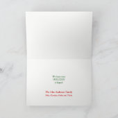 Rotes Sanktgnome-Weihnachten Feiertagskarte (Innenseite)