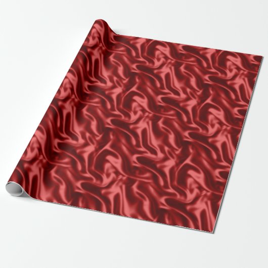 Rotes Satin-Papier Geschenkpapier (Ungerollt)