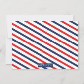 Rotes Save the Date Postdienst-Kollektion (Rückseite)