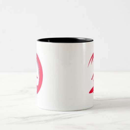 Rotes Scarlet Zweifarbige Tasse (Mittel)