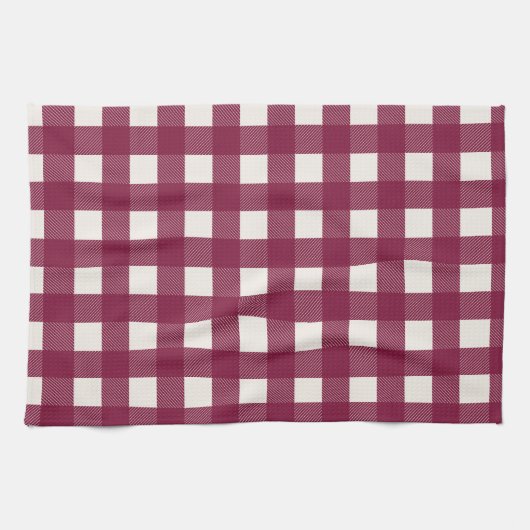 Rotes Schachbrett Geschirrtuch (Horizontal)