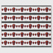Rotes Schädelpapier Geschenkpapier (Flach)